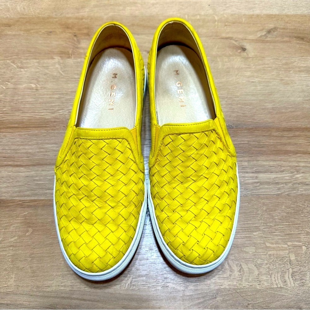 M. Gemi The Cerchio Leather Slip on Sneaker Yellow